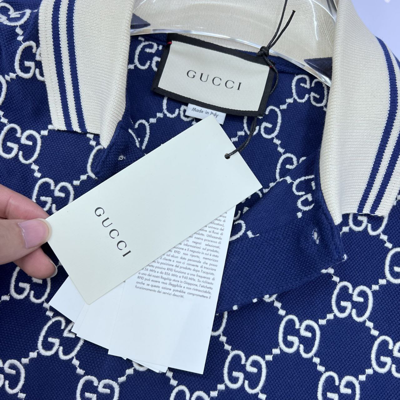 Guc** Polo T-Shirt blue